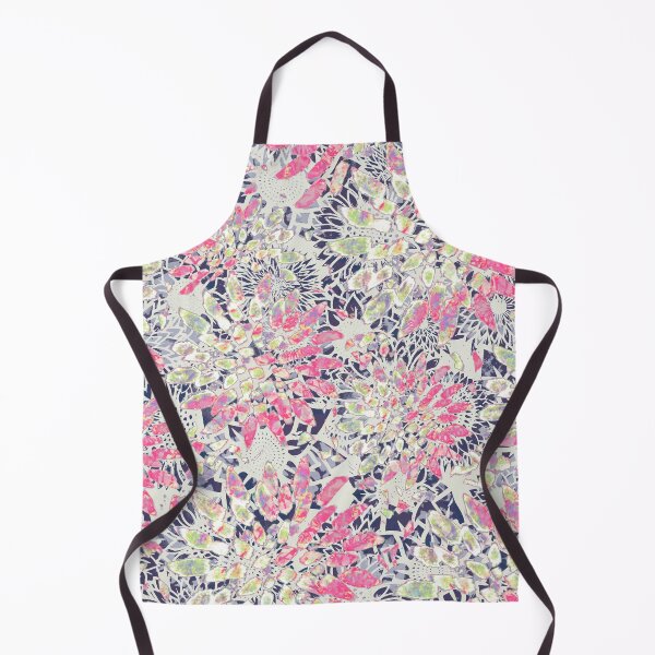 Artikelvorschau, Blumenfluries – Pink, Gelb und Blau – Digital illustriertes abstraktes Blumenmuster für Wohnkultur, Bekleidungsstoffe, Vorhänge, Bettwäsche, Kissen, Polster, Handyhüllen und Schreibwaren entworfen und verkauft von cherdoodles.