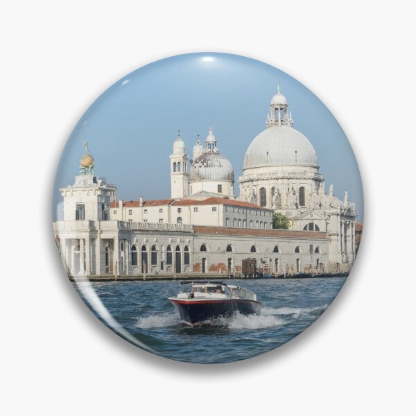 Item preview, Classic Venetian - Speeding Boat with Santa Maria della Salute and Dogana da Mar designed and sold by Georgia Mizuleva.