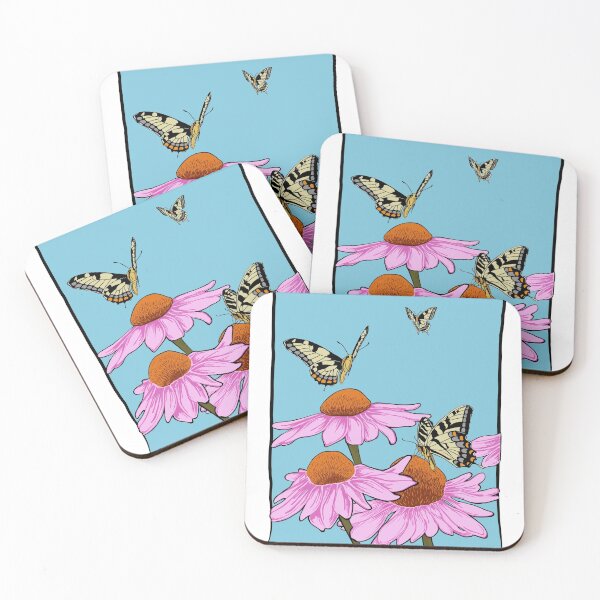 Item preview, Tiger Swallowtails on Purple Coneflowers designed and sold by JMPatenaude.