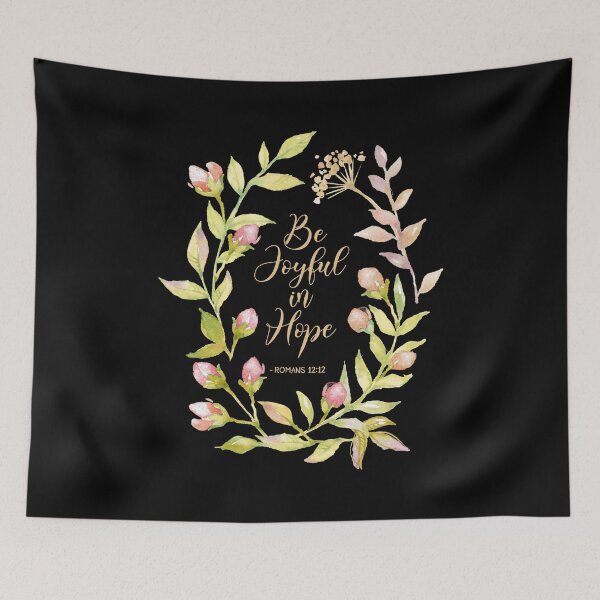 Item preview, Romans 12:12 - Be Joyful In Hope - Black designed and sold by amazingjoy.