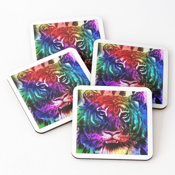 Item preview, Tiger skin Colorful illustration of a tiger face designed and sold by GLORY-LIFE.