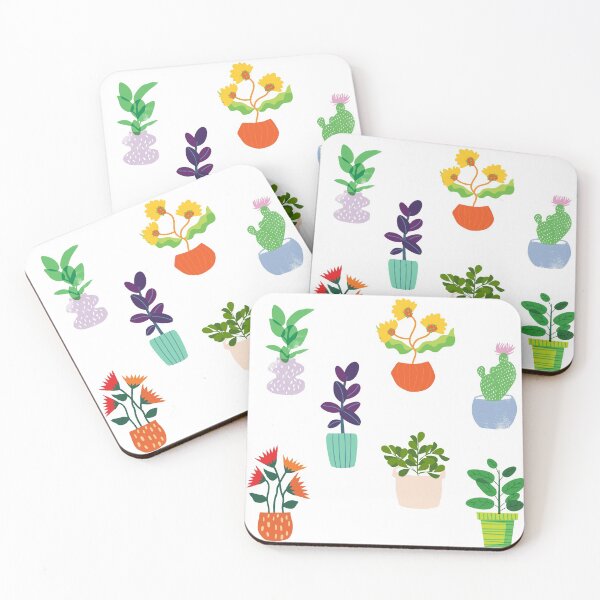 Item preview, Colourful plant pot pattern designed and sold by JadeLDesigns.
