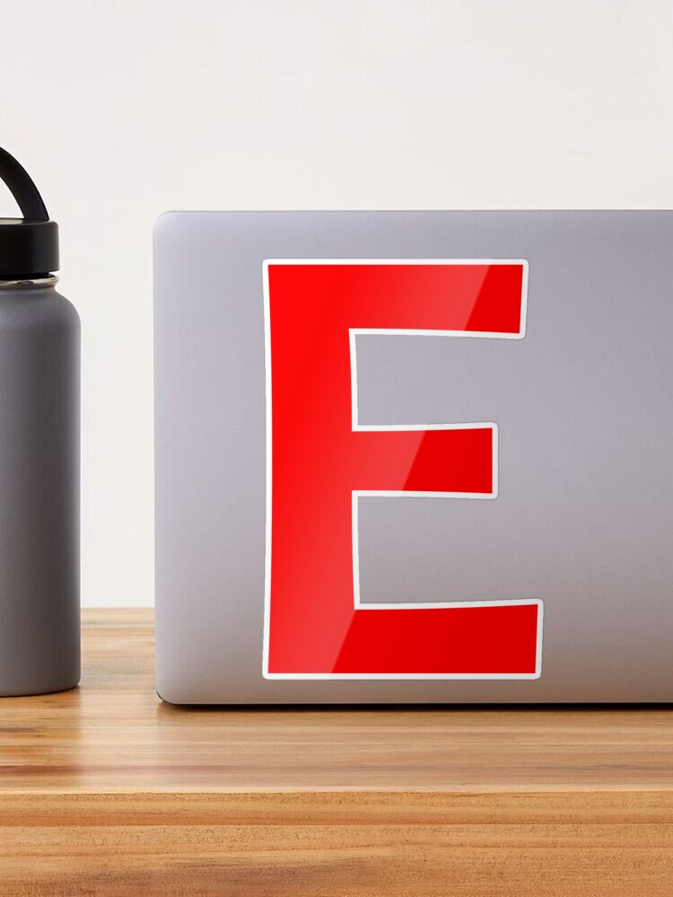 Red Color Letter E | Photographic Print