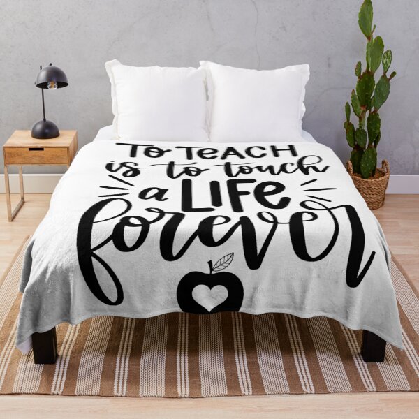 Item preview, To teach is to touch a life forever - inspirational teacher quote/gift (black) designed and sold by PickaSticka.