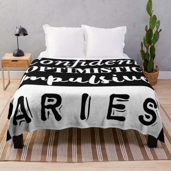 Item preview, Aries Zodiac Characteristics White Text designed and sold by AMSonArt.