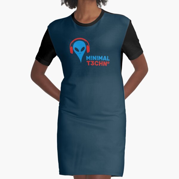 Minimal Techno T-Shirt Kleid