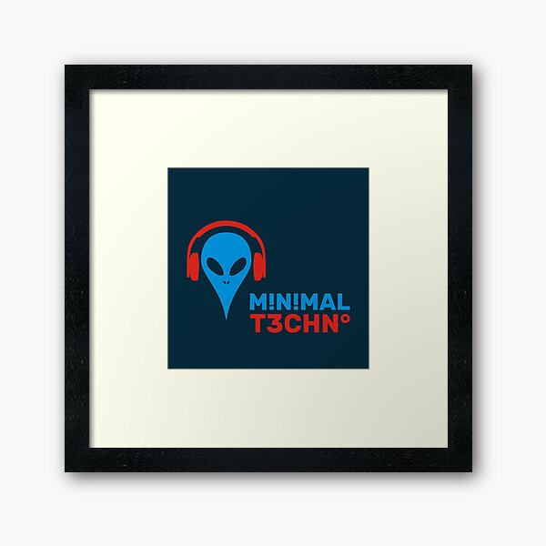 Minimal Techno Gerahmter Kunstdruck