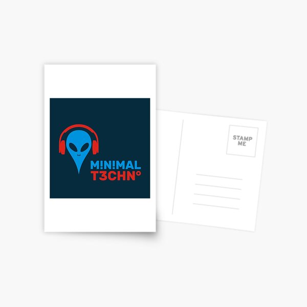 Minimal Techno Postkarte