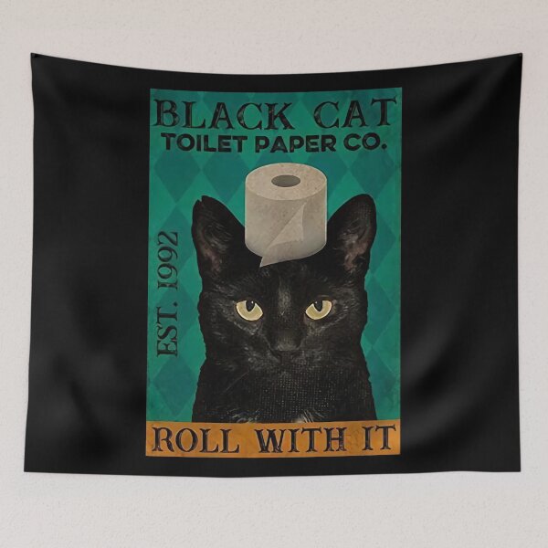 Item preview, Black Cat Toilet Paper designed and sold by Ada Ochoa.