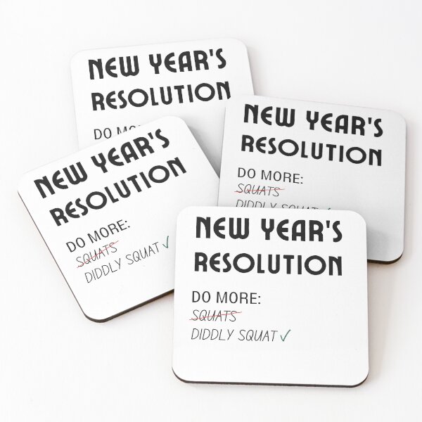 Item preview, New Year's Resolution Progress Do More Diddly Squat - Zilch - Nada - Nothing designed and sold by For the love of Pixels.