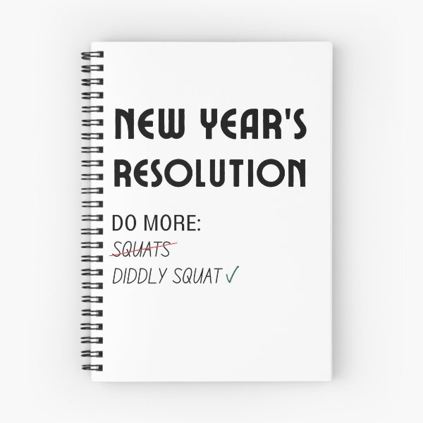 Item preview, New Year's Resolution Progress Do More Diddly Squat - Zilch - Nada - Nothing designed and sold by For the love of Pixels.
