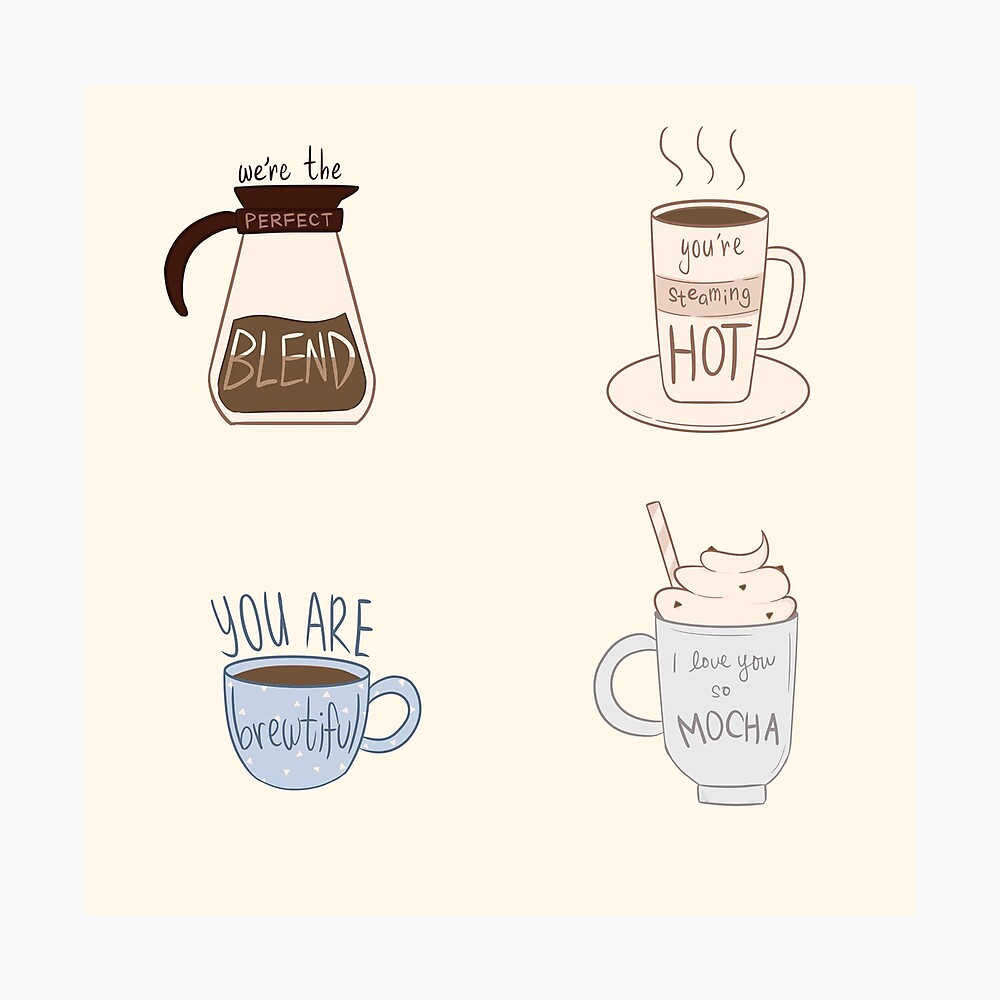 coffee bar funny word art paper cups