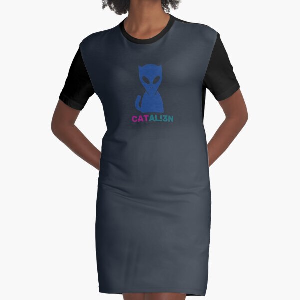 Cat Alien T-Shirt Kleid