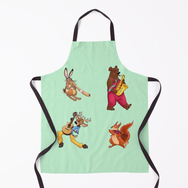 Item preview, Stickers Pack Animal Playing Music Djerido Rabbit Bear Trumpet Deer Guitar Squirrel Violin designed and sold by KLINESTORE.