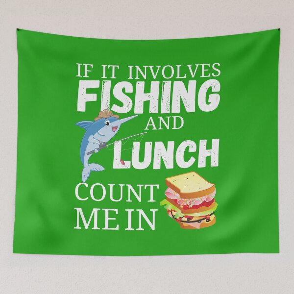 Item preview, Fishing and lunch t-shirt design designed and sold by PinkArtDesigns.