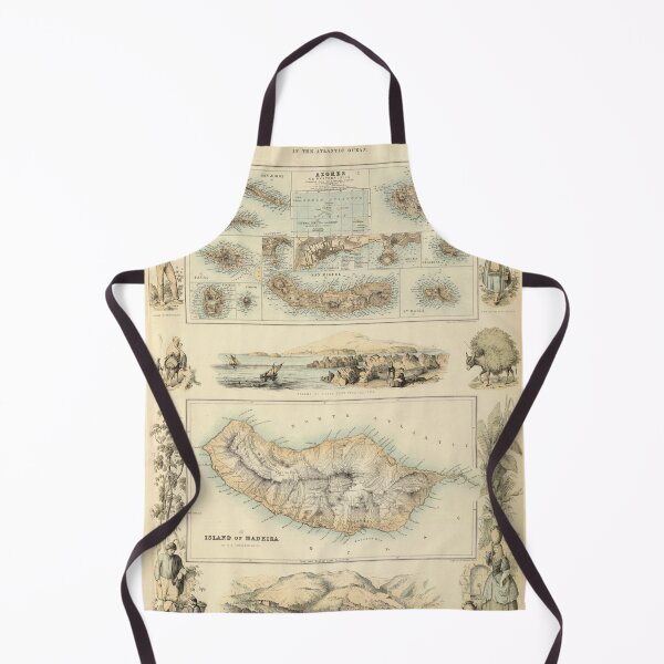 Item preview, Old Azores Islands Map (1872) Vintage Portuguese Isles Atlas designed and sold by BravuraMedia.