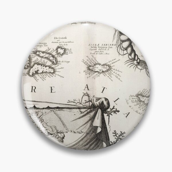 Item preview, Old Azores Islands Map (1690) Vintage Portuguese Isles Atlas designed and sold by BravuraMedia.