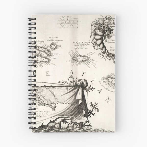 Item preview, Old Azores Islands Map (1690) Vintage Portuguese Isles Atlas designed and sold by BravuraMedia.