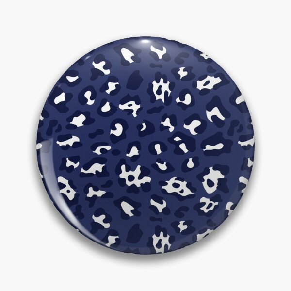 Item preview, Navy Blue And White Leopard Print Pattern designed and sold by FranzNCandy.