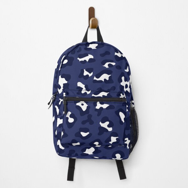 Item preview, Navy Blue And White Leopard Print Pattern designed and sold by FranzNCandy.