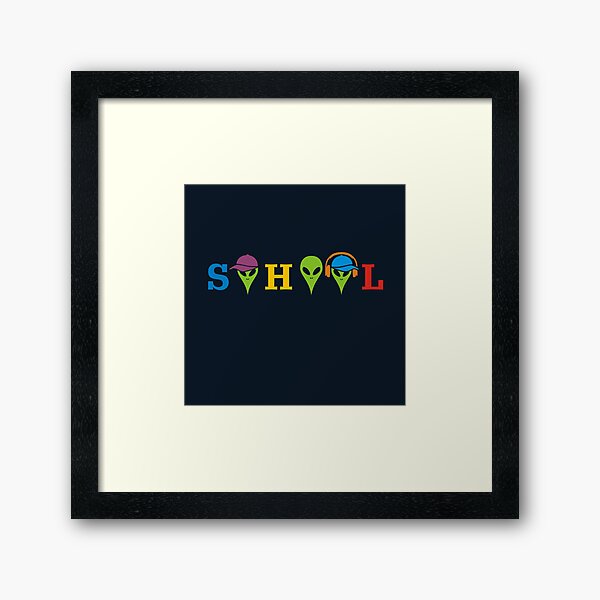 School Gerahmter Kunstdruck