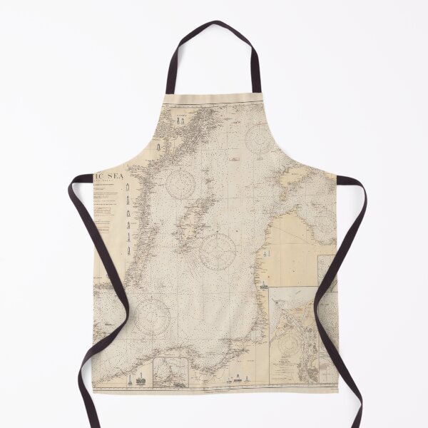 Item preview, Old Baltic Sea Map (1923) Vintage Scandinavian Coastal Chart designed and sold by BravuraMedia.
