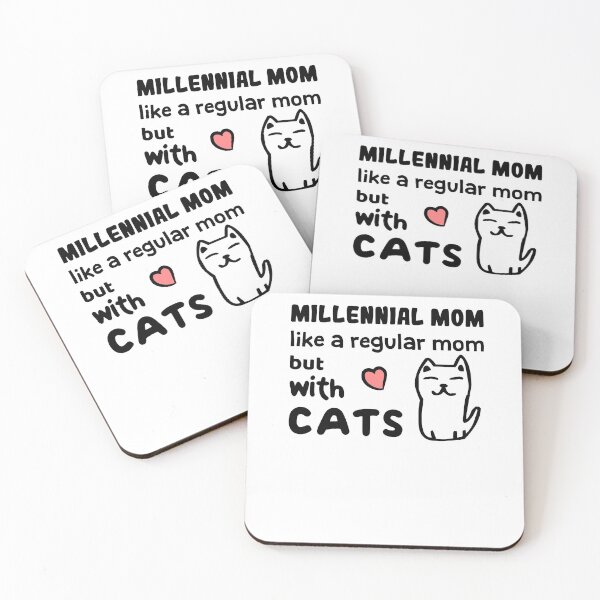 Item preview, Millennial Mom Cats Gift Modern Mother Kitten designed and sold by Sellery-GbR.
