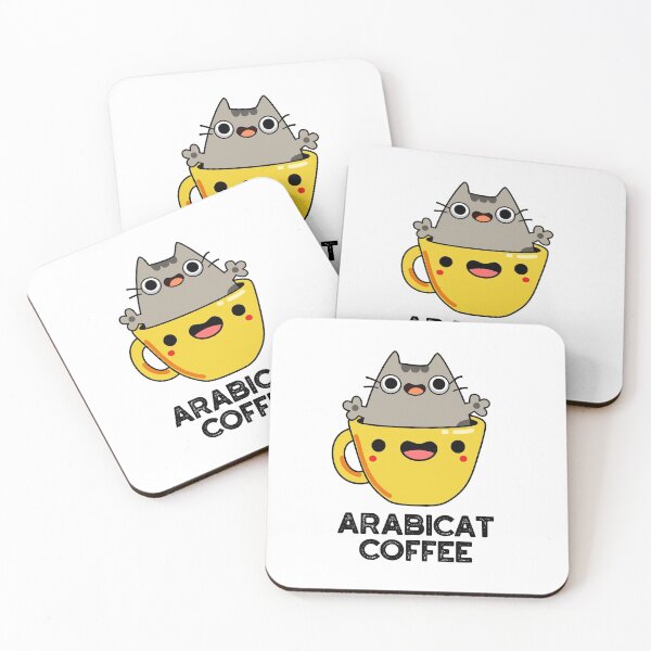 Item preview, Arabicat Coffee Funny Cat Puns  designed and sold by punnybone.
