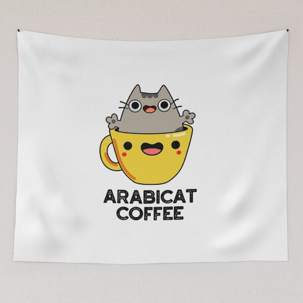 Item preview, Arabicat Coffee Funny Cat Puns  designed and sold by punnybone.
