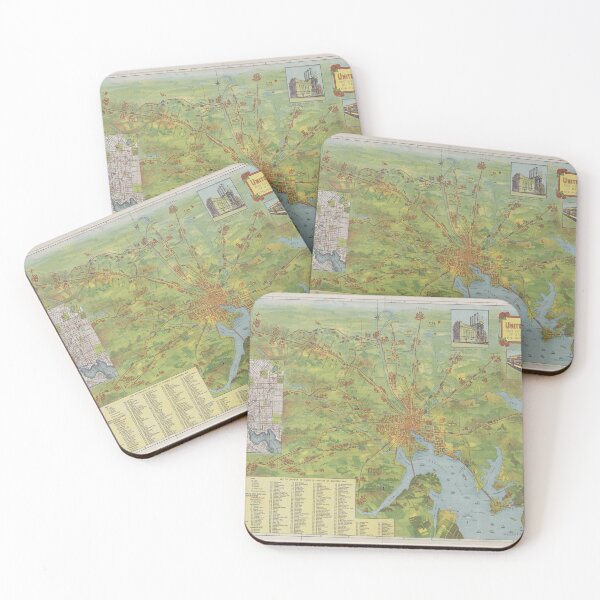 Item preview, Old Baltimore MD Railway Map (1910) Vintage Charm City Maryland Transit Atlas designed and sold by BravuraMedia.