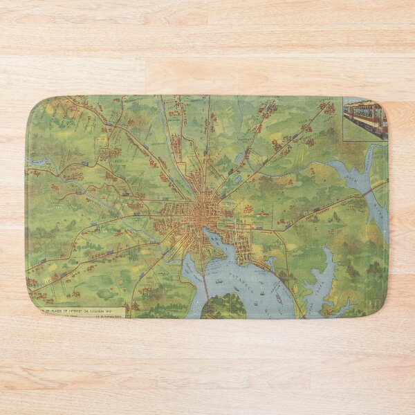 Item preview, Old Baltimore MD Railway Map (1910) Vintage Charm City Maryland Transit Atlas designed and sold by BravuraMedia.