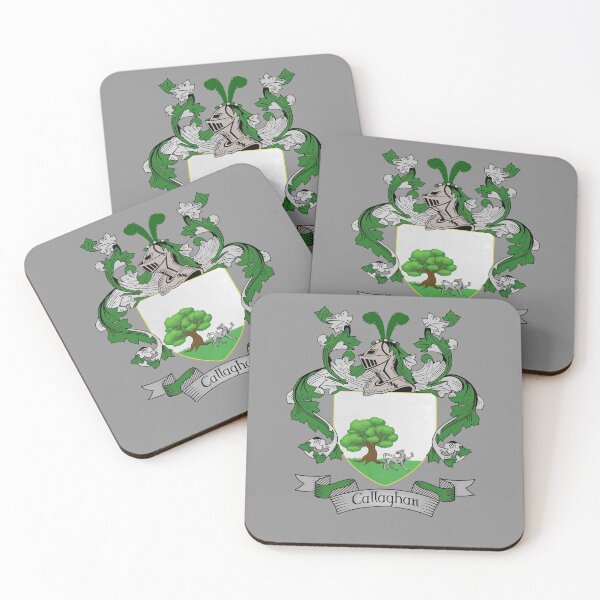 Callaghan Coat of Arms - Callaghan Family Crest Shirt Coasters (Set of 4)