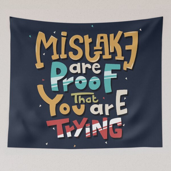Item preview, Hand Drawn Lettering mistake are proof that you are trying designed and sold by Peekonet.