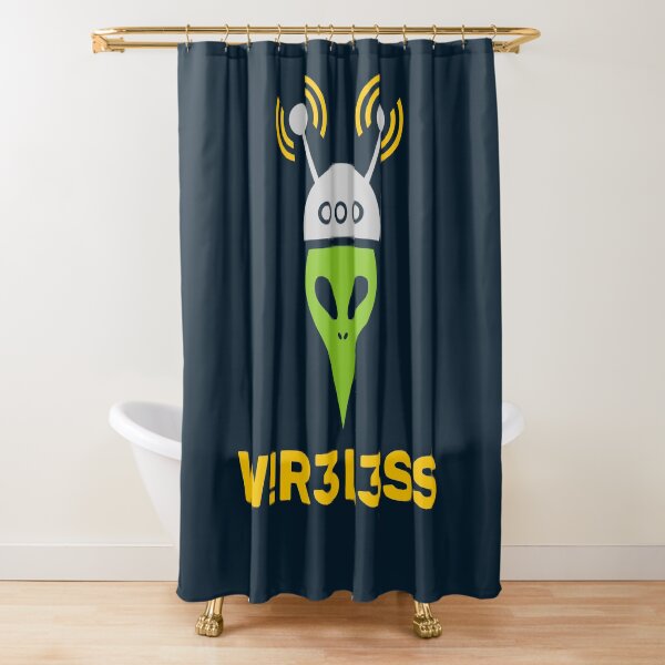 Wireless Alien Duschvorhang
