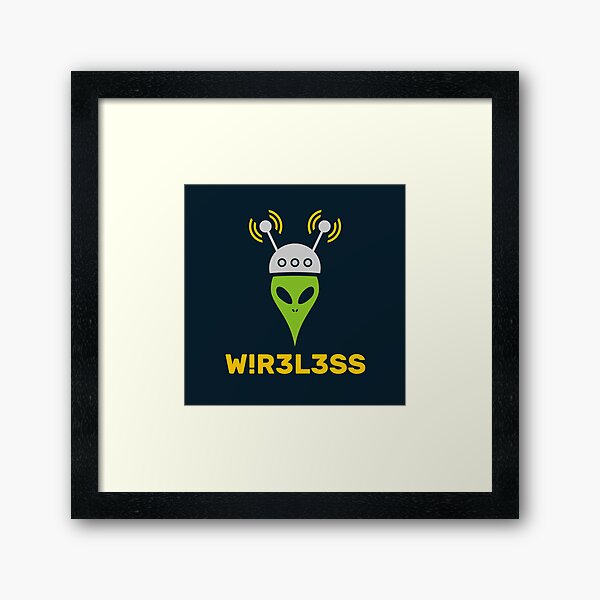 Wireless Alien Gerahmter Kunstdruck