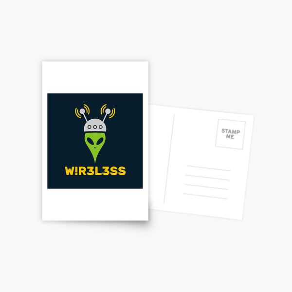Wireless Alien Postkarte