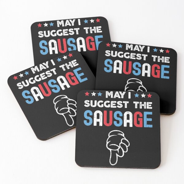 Item preview, May I Suggest The Sausage Funny BBQ Novelty Design designed and sold by justjonboy.