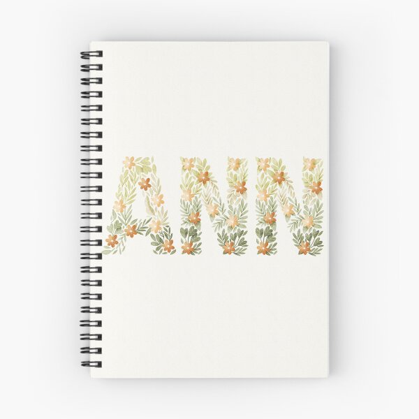 Item preview, ANN - floral letters with orange flowers designed and sold by helga-wigandt.