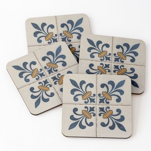 Item preview, Blue and yellow Portuguese tile - Azulejo  designed and sold by SaltedFreckles.