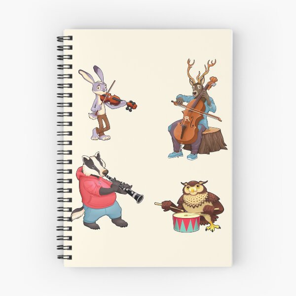 Item preview, Stickers Pack Animal Playing Music Rabbit Deer Violin Cello Owl Drum Flute Badger designed and sold by KLINESTORE.