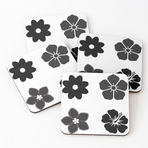 Item preview, Patterned Black Flowers Design designed and sold by TropicalFlorals.