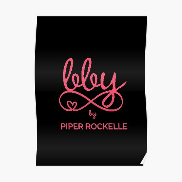 piper rockelle pink typography with hearts Poster