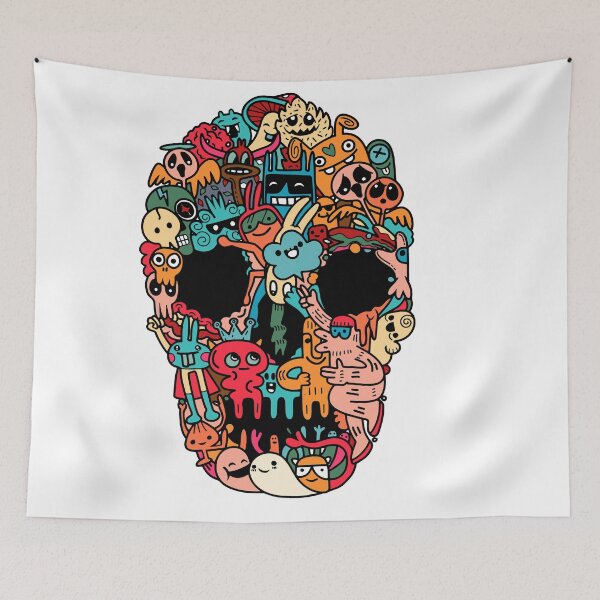Item preview, Hand Drawn Skull Made Cute Monster designed and sold by Peekonet.
