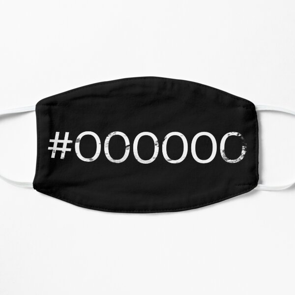 #000000 Distressed Hashtag Black Color Setting Vintage Flat Mask