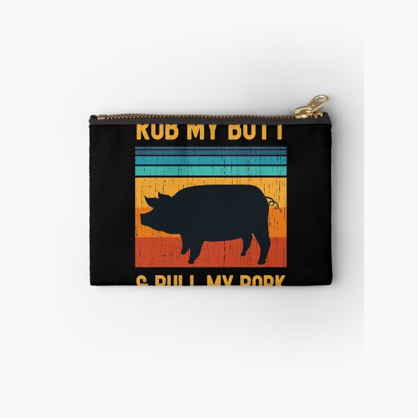Item preview, Rub my Butt and Pull My Pork Funny BBQ Pork Grill Design designed and sold by justjonboy.