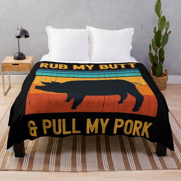Item preview, Rub my Butt and Pull My Pork Funny BBQ Pork Grill Design designed and sold by justjonboy.