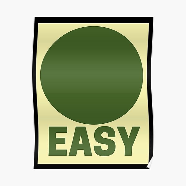 "Easy Ski Hill Difficulty Reproduction Signs fun logo retro lovers