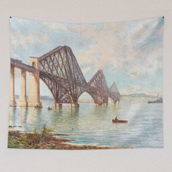 Item preview, Vintage Illustration of The Forth Bridge, Queensferry designed and sold by yourscotland.
