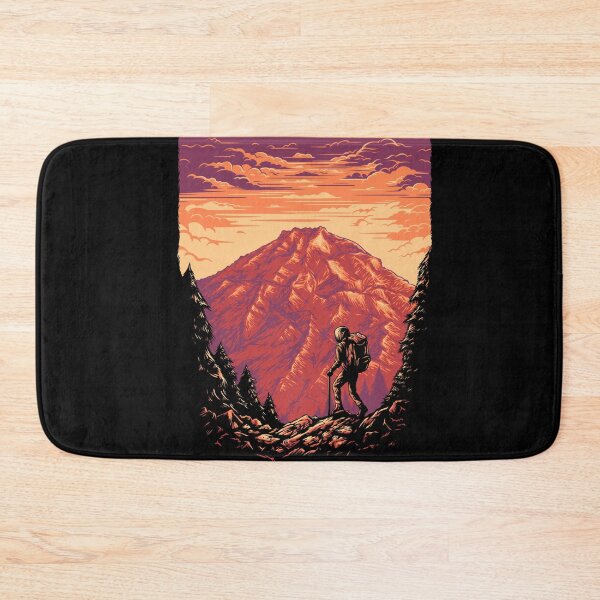 Item preview, Hiking Mountain Illustration designed and sold by Peekonet.