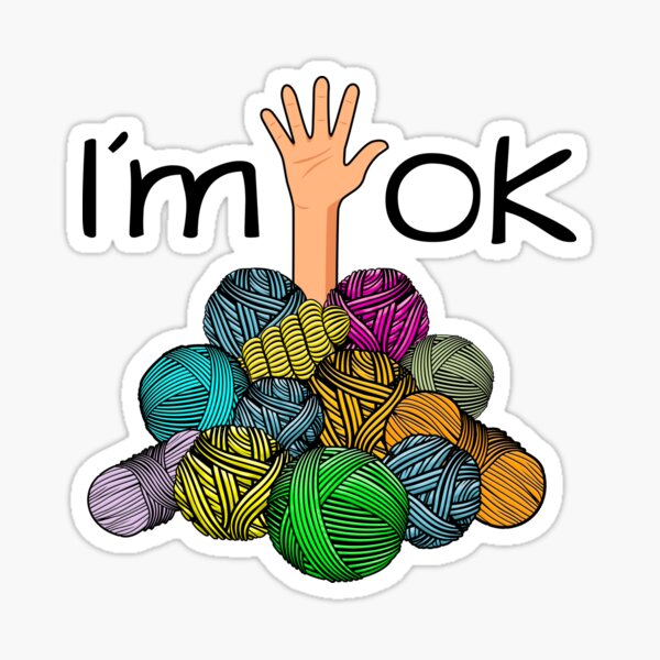 Artikel-Vorschau von Mir geht es gut – Lustiges Häkel- und Strickgarn-Chaos, designt und verkauft von NUMAcreations.